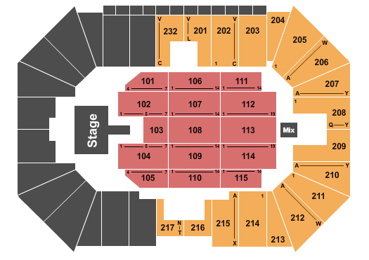 Silver Spurs Arena George Harris Seating Chart